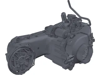 Scooter Engine 100cc 3D Model