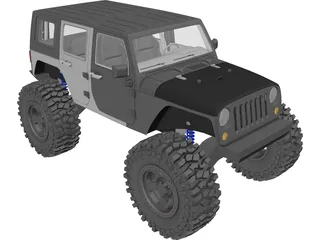 Jeep Wrangler Unlimited (2017) [Lifted] 3D Model