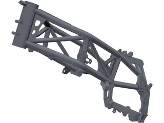 Enduro Motorcycle Frame 3D Model