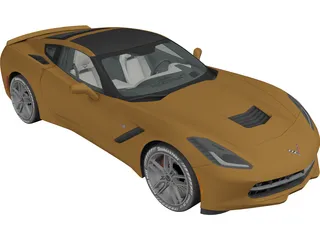 Chevorlet Corvette C7 Stingray V8 (2015) 3D Model