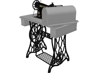 Singer Sewing Machine 3D Model