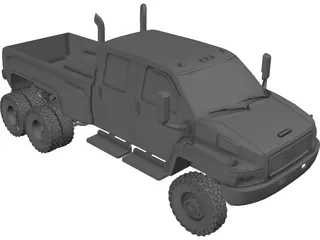 GMC C4500 Top Kick 6x6 3D Model