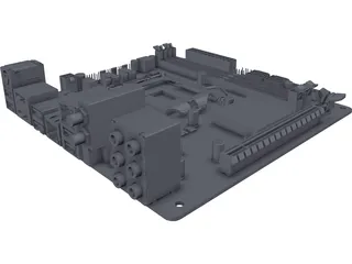 Gigabyte B360N Motherboard 3D Model