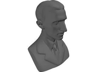 Nikola Tesla Bust 3D Model