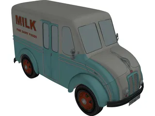 DivCo Milk Truck (1950) 3D Model