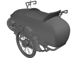 Moped Sidecar 3D Model