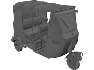 Open Auto Rickshaw 3D Model