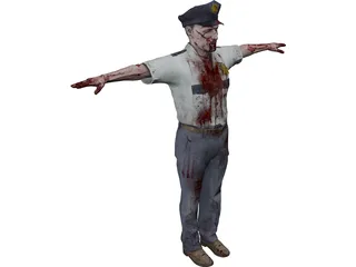 Derrick Zombie 3D Model