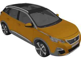 Peugeot 3008 (2018) 3D Model