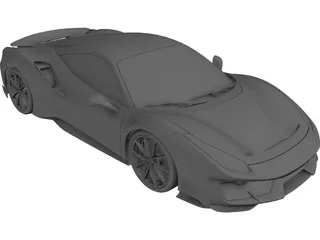 Ferrari 488 Pista (2019) 3D Model