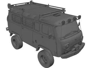 UAZ 452 3D Model