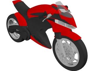 Futuristic Motorcycle 3D Model