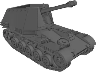 SdKfz 184 Wespe SPG 3D Model