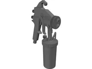 HVLP Spray Gun Bottom Feed 3D Model