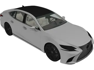 Lexus LS 500 (2018) 3D Model