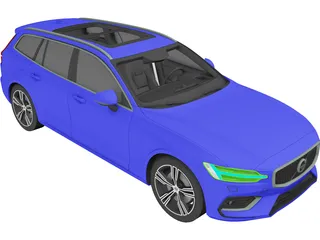 Volvo V60 Wagon (2017) 3D Model