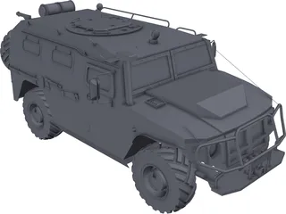 Gaz 2975 Tigr 3D Model