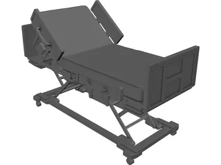 Hospital Bed 3D Model