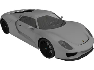 Porsche 918 Spyder Martini 3D Model