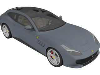 Ferrari GTC4 Lusso (2017) 3D Model