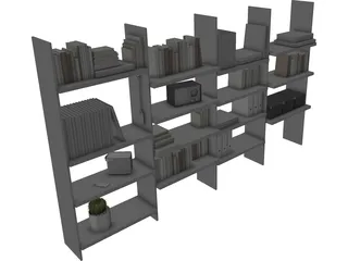 Storage Library 3D Model