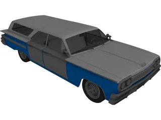 Chevrolet Impala Wagon (1958) 3D Model