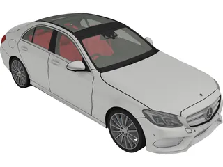 Mercedes-Benz C350 AMG (2017) 3D Model