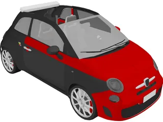 Fiat 500C Abarth (2014) 3D Model