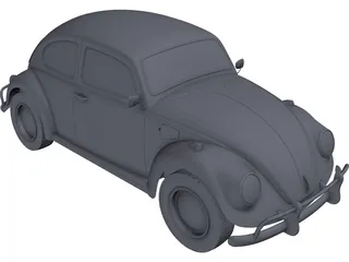 Volkswagen Beetle (1963) 3D Model