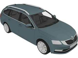 Skoda Octavia Combi (2017) 3D Model