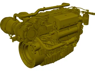 Cat C7 Engine 3D Model