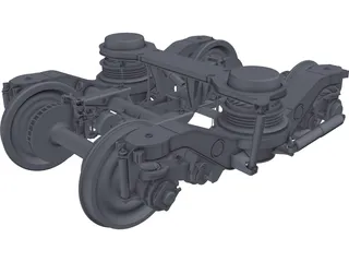 Train Bogie Y32 3D Model