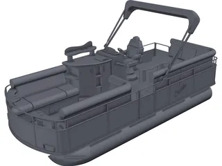 Pontoon Boat 3D Model
