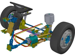 Front Axle Bus 3D Model