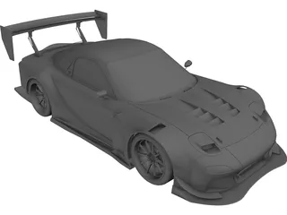 Mazda RX7 FD3S Time Attack 3D Model