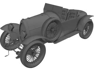 Bugatti Type 18 (1914) 3D Model