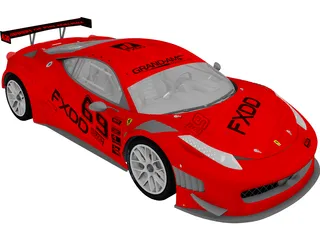 Ferrari 458 GT3 (2014) 3D Model