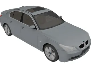 BMW 5-series E60 Sedan (2010) 3D Model