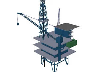 Oil Platform 3D Model