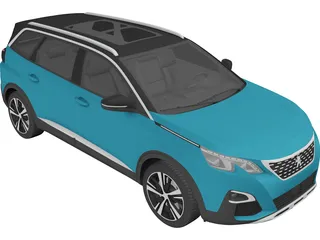 Peugeot 5008 (2017) 3D Model