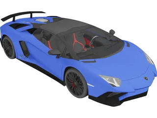 Lamborghini Aventador LP750-4 SV Roadster (2016) 3D Model