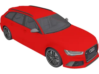 Audi RS6 Avant (2015) 3D Model