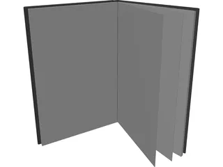 Open Thin Notebook 3D Model