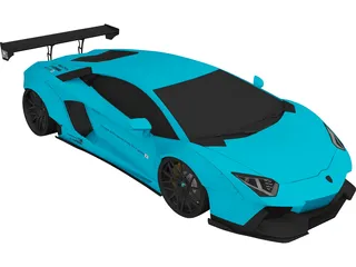 Lamborghini Aventador LB-Works 3D Model