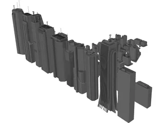 Tokyo Skyscraper Collection 3D Model