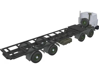 Volat MZKT 65272 8x8 Military Truck 3D Model