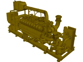 Caterpillar G35 20C V20 2MW 3D Model