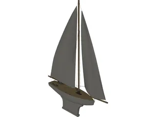 Toy Boat 3D Model