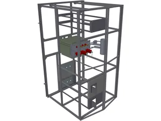 Electric Transformer Container 3D Model