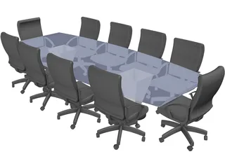 Conference Table 3D Model